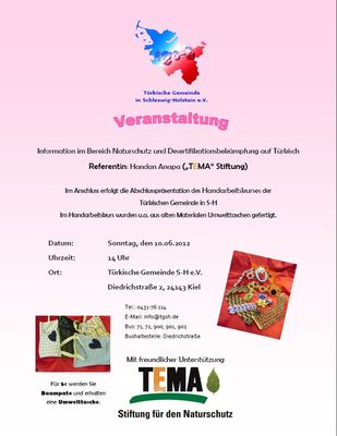 Informationsveranstaltung der Tema Stiftung und des Handarbeitskurses