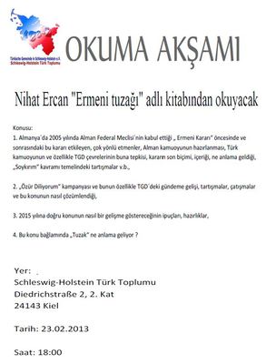 Lesung mit Nihat Ercan