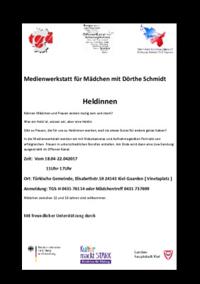 Mein Land-Heldinnen- Medienwerkstatt für Mädchen
