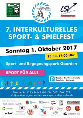 7. Interkulturelles Sport- und Spielfest – am 01. Oktober im Sport- und Begegnungspark Gaarden