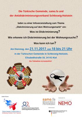 Diskriminierung auf dem Wohnungsmarkt am 21.11.2017 um 18 Uhr