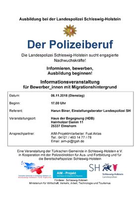 Der Polizeiberuf - Informationsveranstaltung in Elmshorn