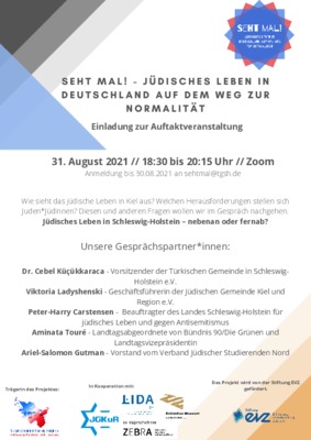 Auftaktveranstaltung zum Projekt "Seht Mal! - Jüdisches Leben in Deutschland auf dem Weg Zur Normalität"