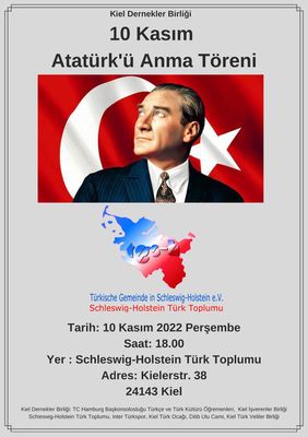 10 Kasım Atatürk’ü Anma Töreni